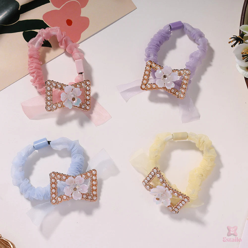 Elegant Bow Charm Scrunchie