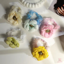 Blooming Flower Organza Scrunchie