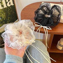 Elegance in Bloom: Lace Ribbon Scrunchie