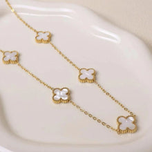 Mother-of-Pearl Clover Charm Necklace