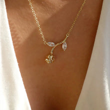 Crystal Rose Pendant Necklace – Romantic & Elegant
