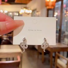 Dainty Crystal Snake Stud Earrings