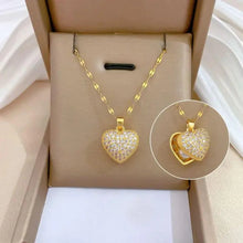 Sparkling Heart-Shaped Locket Necklace