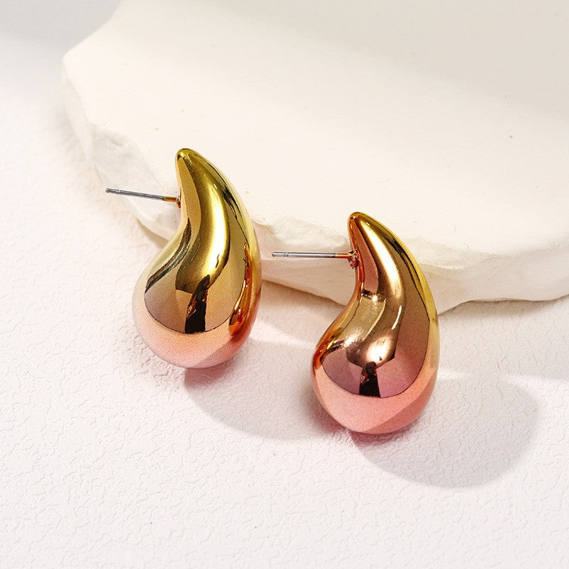 Gradient Metallic Teardrop Earrings