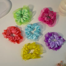 Vibrant Organza Satin Scrunchie