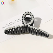 Elegant Black Pearl-Studded Hair Clutcher – Strong Hold