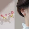 Floral Crystal Drop Earrings