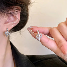 Dainty Crystal Snake Stud Earrings