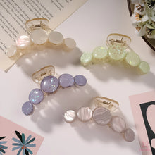 Iridescent Circle Resin Hair Clip – Elegant Claw Clip (Sold Individually)