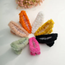 CozyGrip Fuzzy Triangle Hair Claw Clip – Soft Plush Texture (Sold Individually)