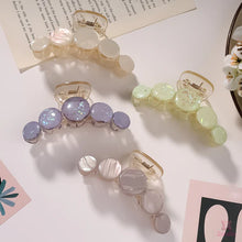 Iridescent Circle Resin Hair Clip – Elegant Claw Clip (Sold Individually)