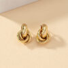 Elegant Gold Knot Hoop Earrings