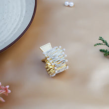 Opulence Pearl Drape Metal Hair Claw – Gold Luxe Finish (Sold Individually)