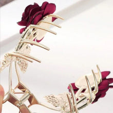 Gold Butterfly Rose Clutcher with Rhinestones & Pearls