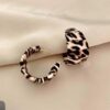 Leopard Print Chunky Hoop Earrings – Bold & Stylish Statement Piece