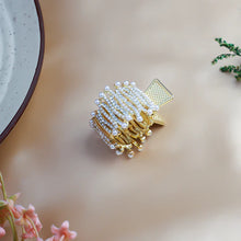 Opulence Pearl Drape Metal Hair Claw – Gold Luxe Finish (Sold Individually)