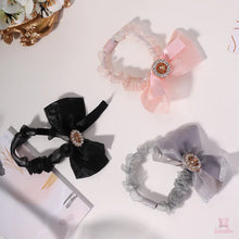 Elegant Bow & Gem Scrunchie