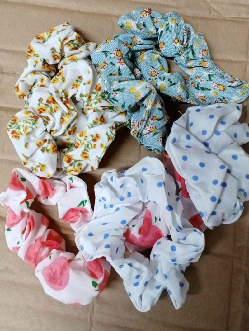 Floral & Patterned Cotton Scrunchie