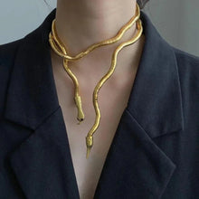 Gold Snake Wrap Choker Necklace