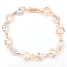 Elegant Gold-Plated Bracelet with Teardrop Crystals