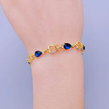 Elegant Gold-Plated Bracelet with Teardrop Crystals