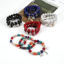 Bohemian Multicolor Beaded Charm Bracelet Set