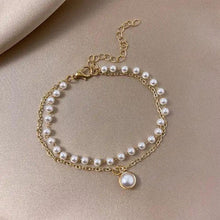 Dual-Strand Pearl Charm Bracelet