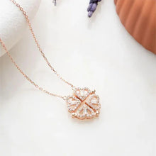 Delicate Rose Gold Four-Leaf Clover Pendant Necklace