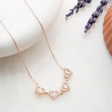 Delicate Rose Gold Four-Leaf Clover Pendant Necklace