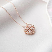 Delicate Rose Gold Four-Leaf Clover Pendant Necklace