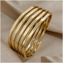Multi-Band Statement Cuff Bracelet