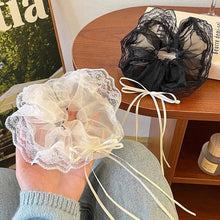 Elegance in Bloom: Lace Ribbon Scrunchie