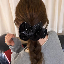 Retro Charm Polka Dot Satin Scrunchie