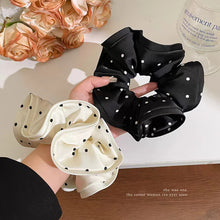 Retro Charm Polka Dot Satin Scrunchie