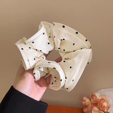 Retro Charm Polka Dot Satin Scrunchie