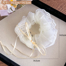 Elegance in Bloom: Lace Ribbon Scrunchie