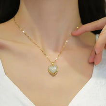 Sparkling Heart-Shaped Locket Necklace