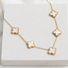 Mother-of-Pearl Clover Charm Necklace