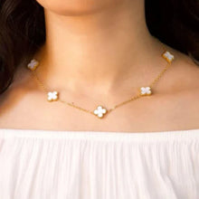 Mother-of-Pearl Clover Charm Necklace