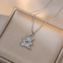 Sparkling Teddy Pendant Necklace – Cute & Charming